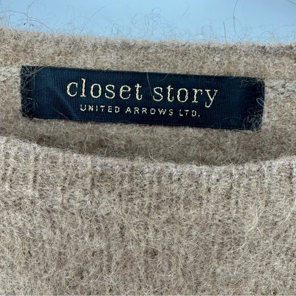 United arrow Closet story cashmere Cozycore brown Crew Neck Sweater medium